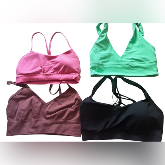 lululemon athletica Other - Lot of 4 LULULEMON  Sports Bras w Pads Strappy Gym Workout Yoga Pilates EUC sz 6